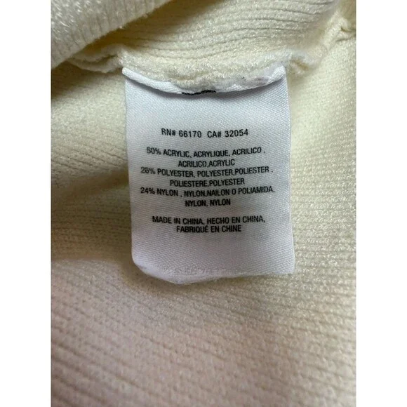 Moth Anthropologie Chester Dress Medium Ivory Off White Sweater Bell Sleeve - Picture 8 of 9